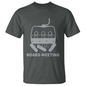 Funny Skiing T Shirt Snowboard Meeting Gift TS10 Dark Heather Print Your Wear