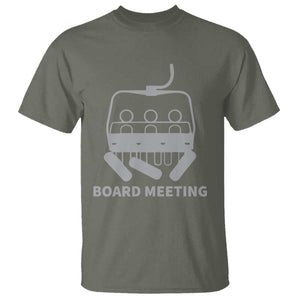 Funny Skiing T Shirt Snowboard Meeting Gift TS10 Military Green Print Your Wear
