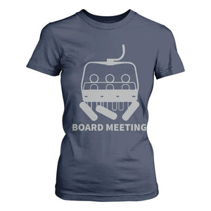 Funny Skiing T Shirt For Women Snowboard Meeting Gift TS10 Navy Print Your Wear