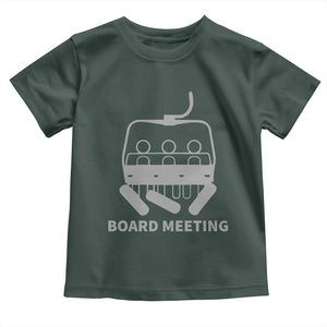 Funny Skiing Toddler T Shirt Snowboard Meeting Gift TS10 Dark Forest Green Print Your Wear