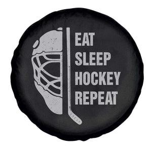 Ice Hockey Player Spare Tire Cover Funny Eat Sleep Hockey Repeat Sport Fan TS10 Print Your Wear