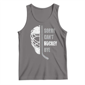 Ice Hockey Player Tank Top Retro Sorry Cant Hockey Bye TS10 Deep Heather Print Your Wear