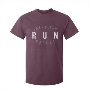 Eat Sleep Run Repeat T Shirt For Kid Marathon Runner TS10 Maroon Print Your Wear