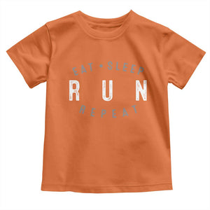 Eat Sleep Run Repeat Toddler T Shirt Marathon Runner TS10 Orange Print Your Wear