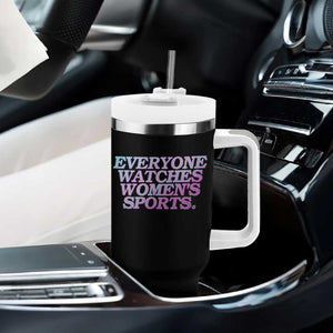 Everyone Watches Womens Sports Tumbler With Handle Feminist Body Positivity Inclusive Equality TS10 Print Your Wear