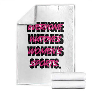 Womens Sports Throw Blanket Feminist Body Positivity Inclusive Equality TS10 White Print Your Wear