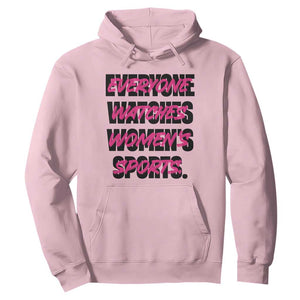 Womens Sports Hoodie Feminist Body Positivity Inclusive Equality TS10 Light Pink Print Your Wear
