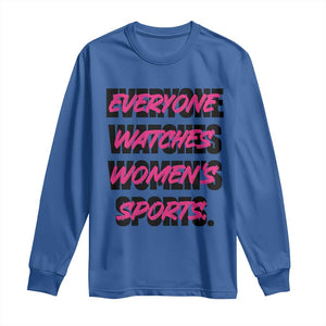 Womens Sports Long Sleeve Shirt Feminist Body Positivity Inclusive Equality TS10 Royal Blue Print Your Wear