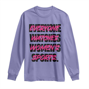 Womens Sports Long Sleeve Shirt Feminist Body Positivity Inclusive Equality TS10 Violet Print Your Wear