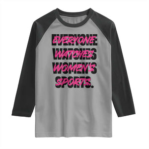 Womens Sports Raglan Shirt Feminist Body Positivity Inclusive Equality TS10 Sport Gray Black Print Your Wear