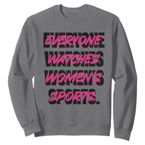 Womens Sports Sweatshirt Feminist Body Positivity Inclusive Equality TS10 Charcoal Print Your Wear