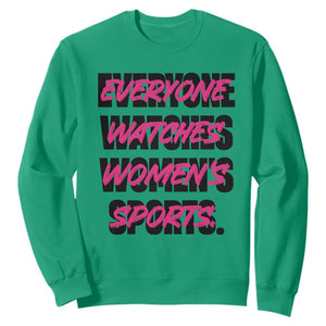 Womens Sports Sweatshirt Feminist Body Positivity Inclusive Equality TS10 Irish Green Print Your Wear