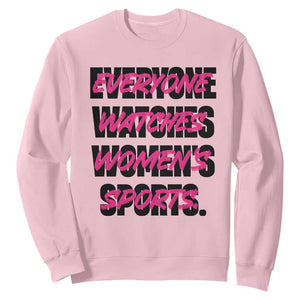 Womens Sports Sweatshirt Feminist Body Positivity Inclusive Equality TS10 Light Pink Print Your Wear