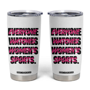 Womens Sports Tumbler Cup Feminist Body Positivity Inclusive Equality TS10 White Print Your Wear