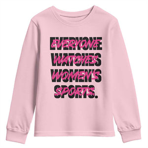 Womens Sports Youth Sweatshirt Feminist Body Positivity Inclusive Equality TS10 Light Pink Print Your Wear