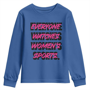Womens Sports Youth Sweatshirt Feminist Body Positivity Inclusive Equality TS10 Royal Blue Print Your Wear