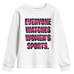 Womens Sports Youth Sweatshirt Feminist Body Positivity Inclusive Equality TS10 White Print Your Wear