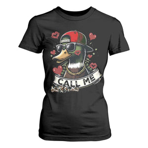 Valentine Mallard Duck T Shirt For Women Camo Hunting Valentines Day Gift For Her TS10 Black Print Your Wear