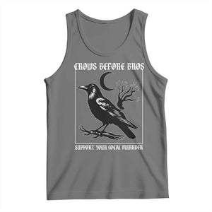 Crows Before Bros Support Your Local Murder Tank Top Funny Crow Lovers TS10 Black Heather Print Your Wear