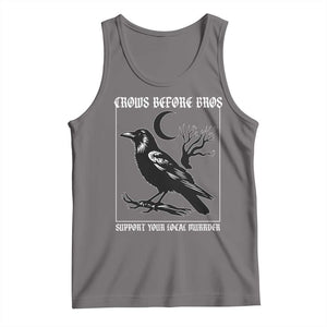 Crows Before Bros Support Your Local Murder Tank Top Funny Crow Lovers TS10 Deep Heather Print Your Wear