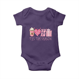Valentine Coffee Baby Onesie Love Heart XOXO Cute Graphic Valentines Day TS10 Purple Print Your Wear