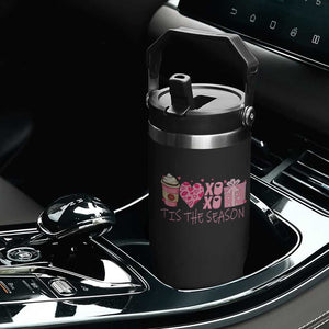 Valentine Coffee Flip Straw Tumbler Love Heart XOXO Cute Graphic Valentines Day TS10 Print Your Wear