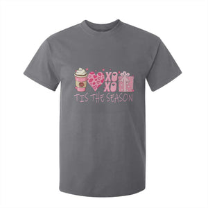 Valentine Coffee T Shirt For Kid Love Heart XOXO Cute Graphic Valentines Day TS10 Charcoal Print Your Wear