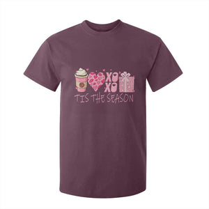 Valentine Coffee T Shirt For Kid Love Heart XOXO Cute Graphic Valentines Day TS10 Maroon Print Your Wear