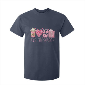 Valentine Coffee T Shirt For Kid Love Heart XOXO Cute Graphic Valentines Day TS10 Navy Print Your Wear