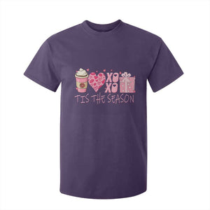 Valentine Coffee T Shirt For Kid Love Heart XOXO Cute Graphic Valentines Day TS10 Purple Print Your Wear