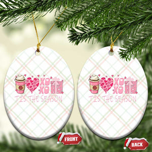 Valentine Coffee Ceramic Ornament Love Heart XOXO Cute Graphic Valentines Day TS10 Print Your Wear