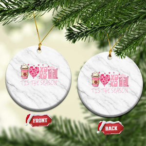 Valentine Coffee Ceramic Ornament Love Heart XOXO Cute Graphic Valentines Day TS10 1pc White Marble Print Your Wear