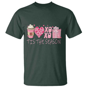 Valentine Coffee T Shirt Love Heart XOXO Cute Graphic Valentines Day TS10 Dark Forest Green Print Your Wear