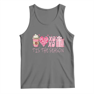 Valentine Coffee Tank Top Love Heart XOXO Cute Graphic Valentines Day TS10 Black Heather Print Your Wear