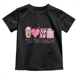 Valentine Coffee Toddler T Shirt Love Heart XOXO Cute Graphic Valentines Day TS10 Black Print Your Wear