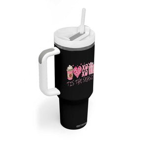 Valentine Coffee Tumbler With Handle Love Heart XOXO Cute Graphic Valentines Day TS10 Print Your Wear