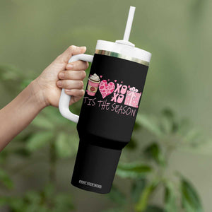 Valentine Coffee Tumbler With Handle Love Heart XOXO Cute Graphic Valentines Day TS10 Print Your Wear