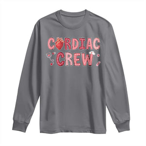 Valentine Cardiac Nurse Long Sleeve Shirt Heart Anatomy TS10 Charcoal Print Your Wear