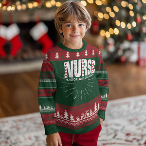 Nurse Labor and Delivery Knit Sweatshirt L&D Maternity Nursing Baby Delivery Valentines Day Heart TS10 Christmas Print Your Wear