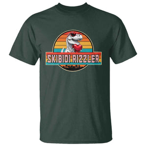Vintage Valentines Dinosaur T Shirt Funny Dino Meme Skibidi Rizzler TS10 Dark Forest Green Print Your Wear