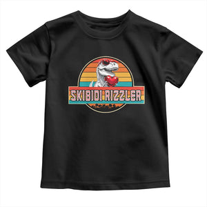 Vintage Valentines Dinosaur Toddler T Shirt Funny Dino Meme Skibidi Rizzler TS10 Black Print Your Wear