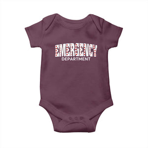Emergency Department Baby Onesie Cute ER Nurse Gift TS10 Maroon Print Your Wear