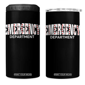 Emergency Department 4 in 1 Can Cooler Tumbler Cute ER Nurse Gift TS10 One Size: 16 oz Black Print Your Wear