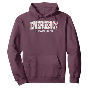 Emergency Department Hoodie Cute ER Nurse Gift TS10 Maroon Print Your Wear