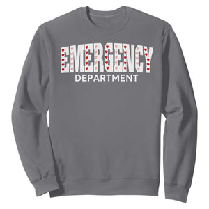 Emergency Department Sweatshirt Cute ER Nurse Gift TS10 Charcoal Print Your Wear