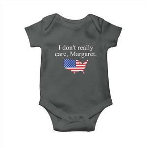 I Don't Really Care Margaret Vice President Jd Vance Baby Onesie USA Flag TS10 Dark Heather Print Your Wear