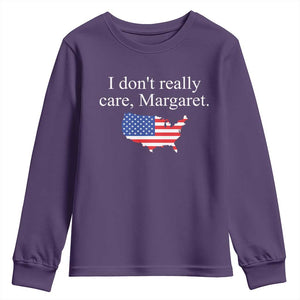 I Don't Really Care Margaret Vice President Jd Vance Youth Sweatshirt USA Flag TS10 Purple Print Your Wear