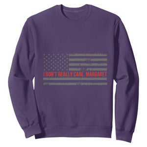 I Don't Really Care Margaret Jd Vance Meme Sweatshirt TS10 Purple Print Your Wear
