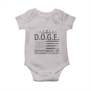 D.O.G.E. DOGE Department of Government Efficiency Baby Onesie TS10 Ice Gray Print Your Wear