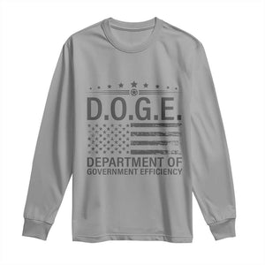D.O.G.E. DOGE Department of Government Efficiency Long Sleeve Shirt TS10 Sport Gray Print Your Wear